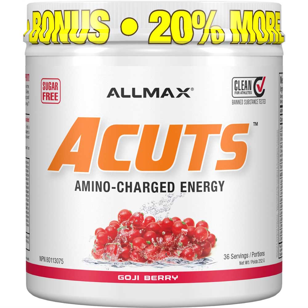 ACUTS by ALLMAX Nutrition in Goji Berry Flavor and 252g Size.