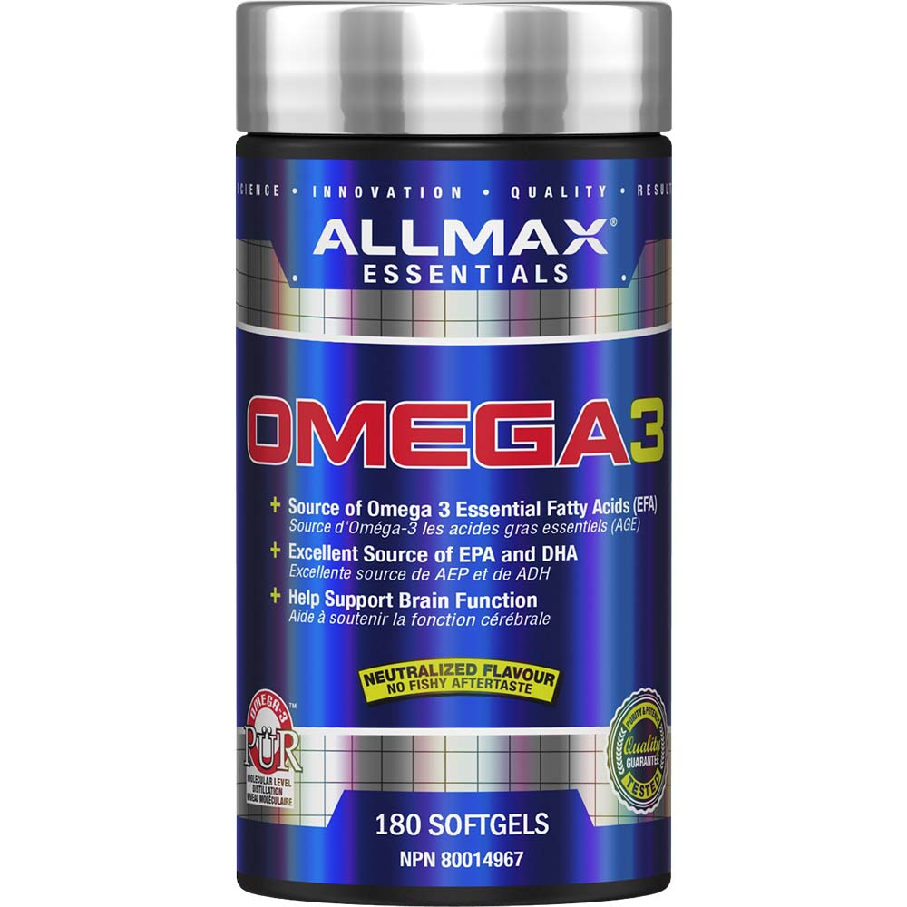 OMEGA 3 by ALLMAX Nutrition in 180ct Size.