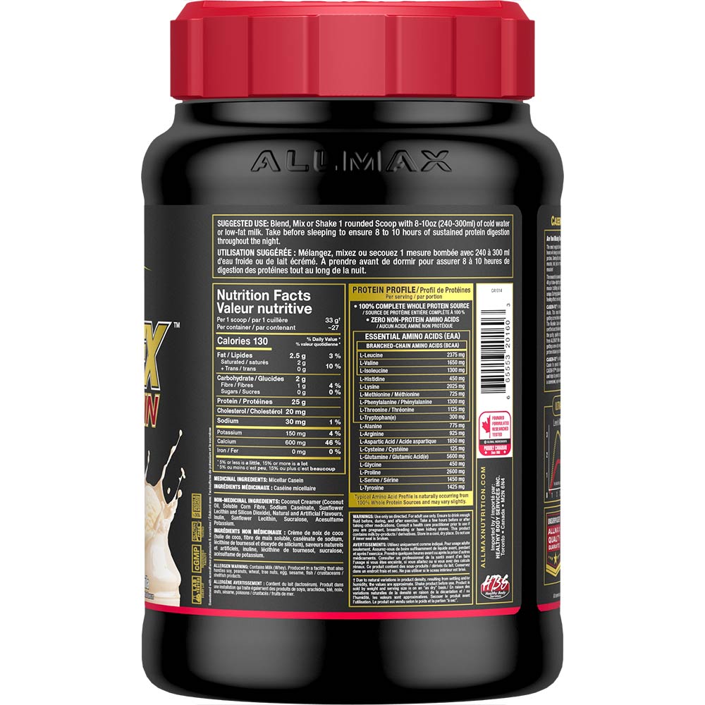 Casein-FX Protein Powder by ALLMAX Nutrition in Vanilla Flavour and 2lb Size.