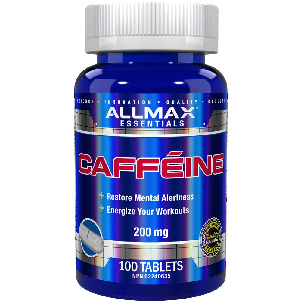 Caffeine supplement by Allmax Nutrition in 100 Tablets size