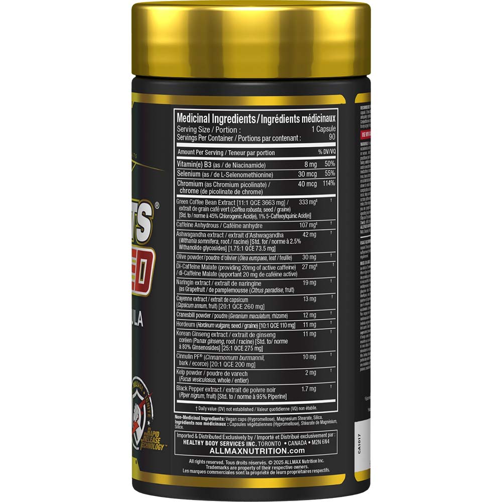Rapidcuts Shredded by ALLMAX Nutrition in 90ct Size.