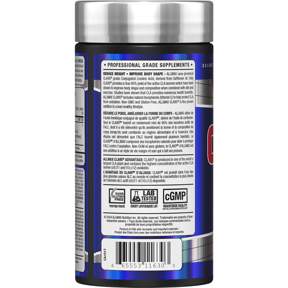 CLA95 -1000mg by ALLMAX Nutrition in 90ct Size.