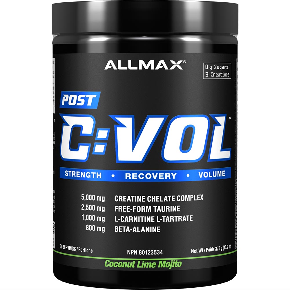 C: VOL by ALLMAX Nutrition in Coconut Lime Flavour and 375g Size.