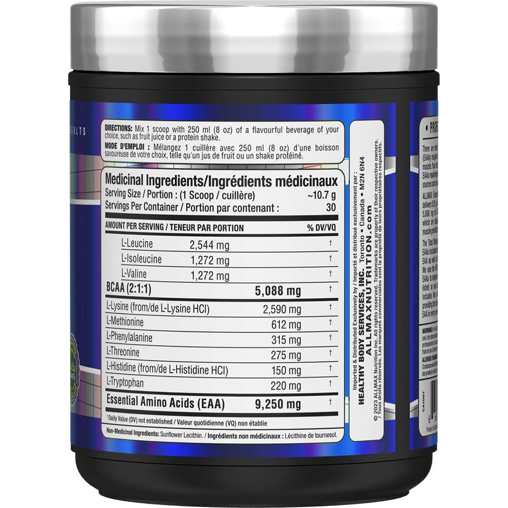 EAA by ALLMAX Nutrition in Unflavour Flavour and 320g Size. SFP