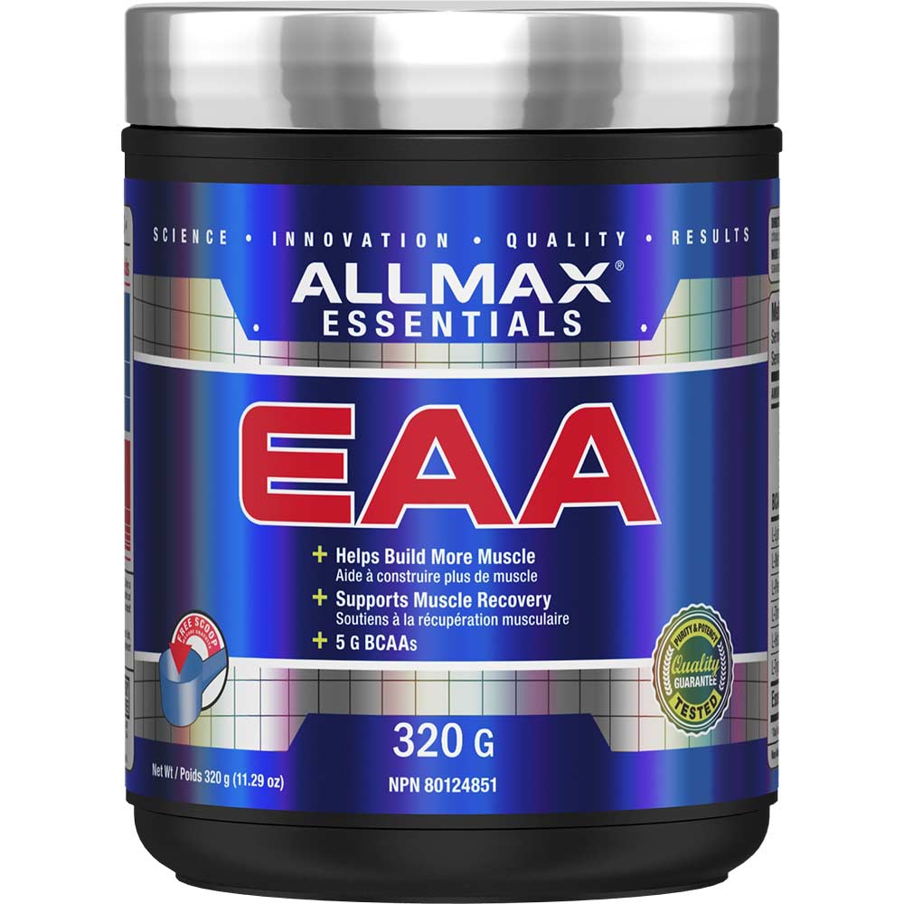 EAA by ALLMAX Nutrition in Unflavour Flavour and 320g Size.