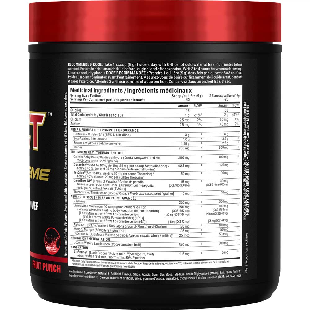 Impact Igniter Xtreme 20 Serv by ALLMAX Nutrition in Fruit Punch Flavour and 360g Size. SFP