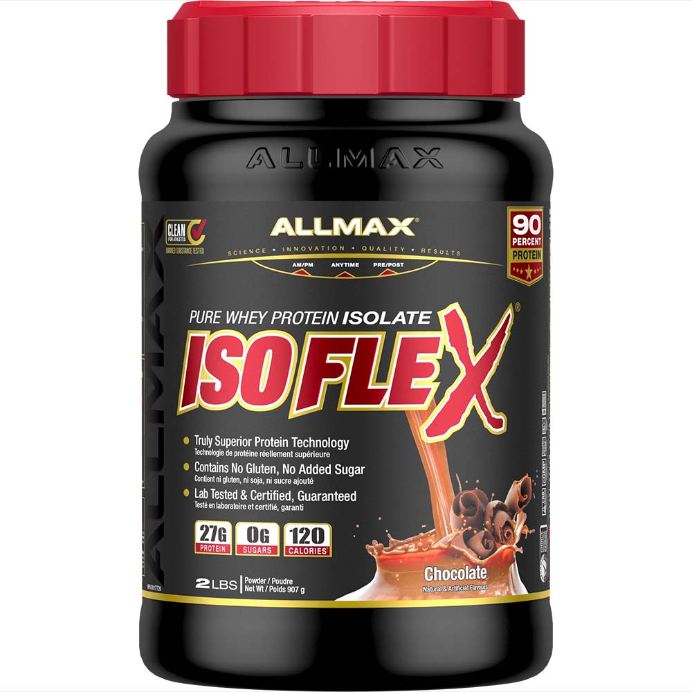 Isoflex by ALLMAX Nutrition in Chocolate Flavour and 2lb Size.