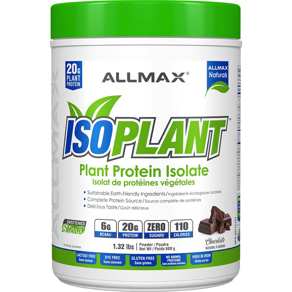 Isoplant by ALLMAX Nutrition in Chocolate Flavour and 600g Size.