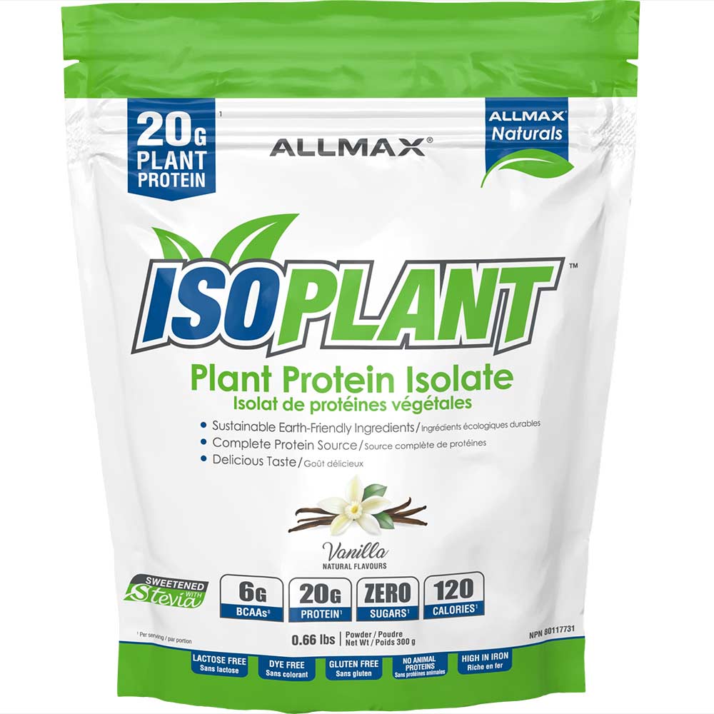 Isoplant by ALLMAX Nutrition in Vanilla Flavour and 300g Size.