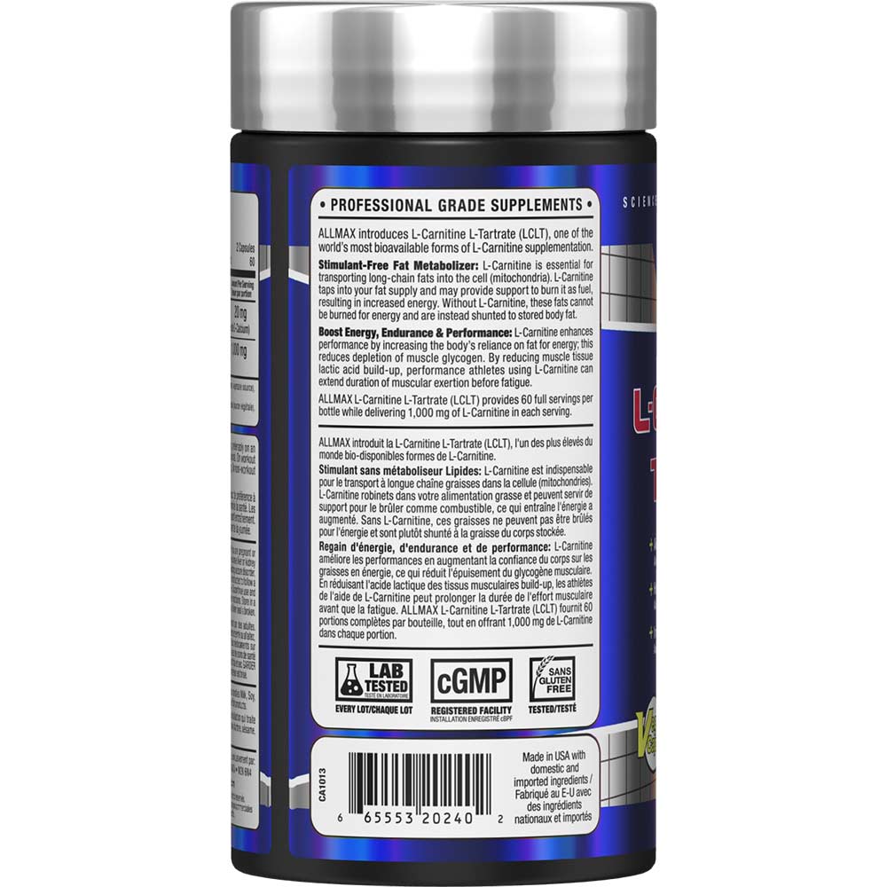 L-Carnitine by ALLMAX Nutrition in 120ct Size.