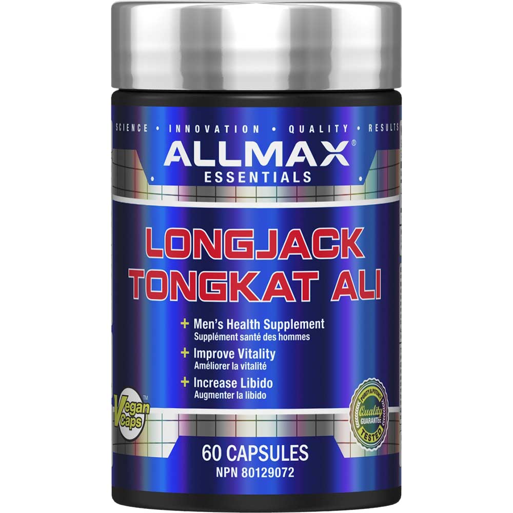Longjack Tongkat Ali by ALLMAX Nutrition in 60ct Size.