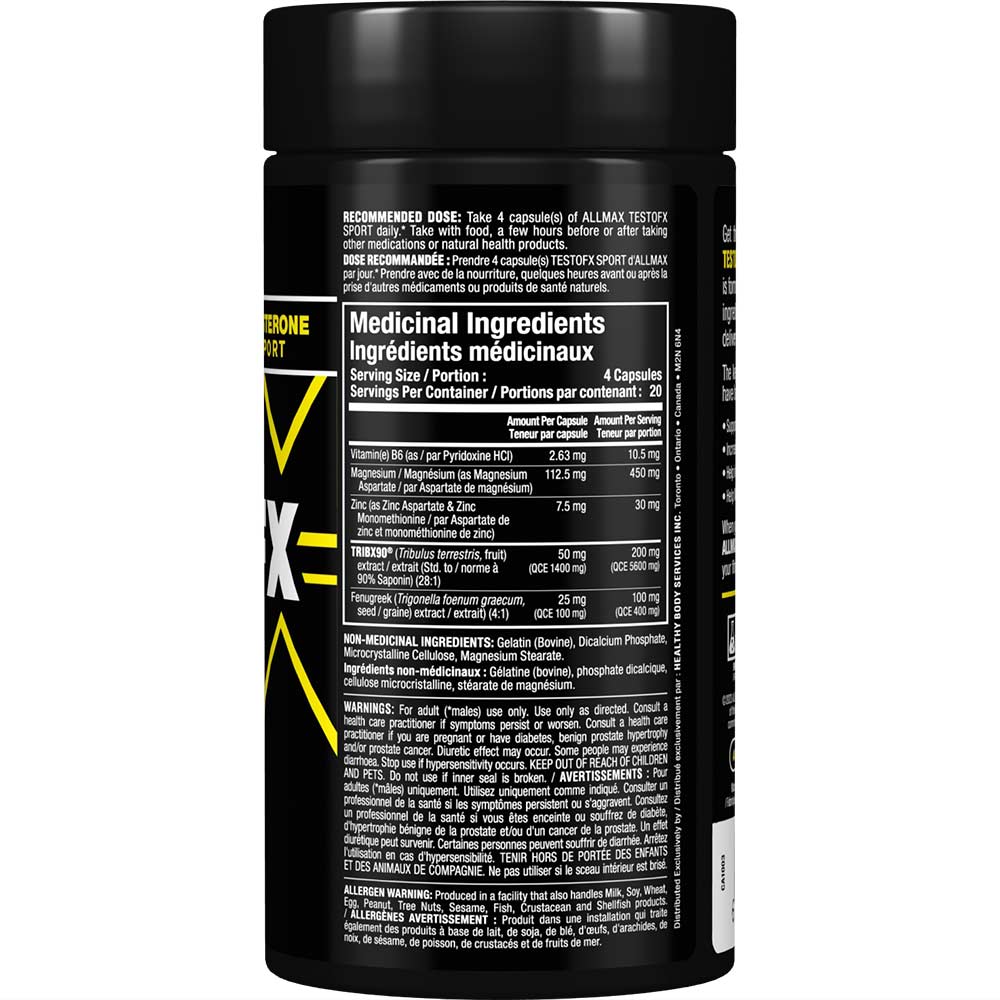 Testo FX Sport by ALLMAX Nutrition in 80ct Size. SFP