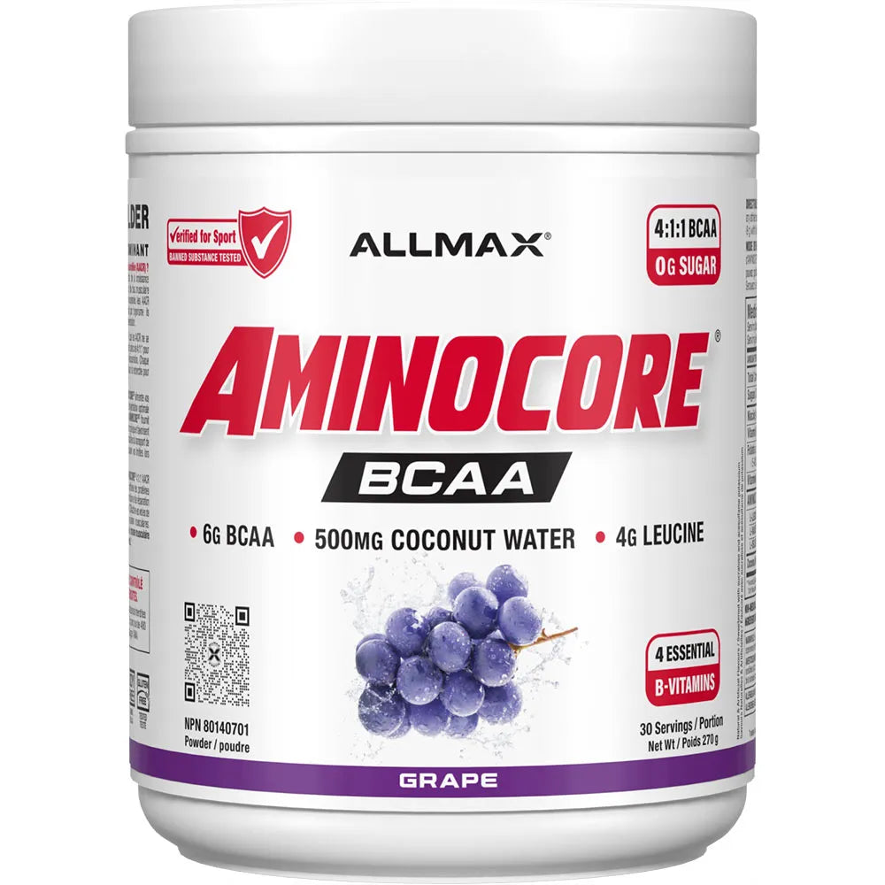 Allmax Aminocore new label white in white background
