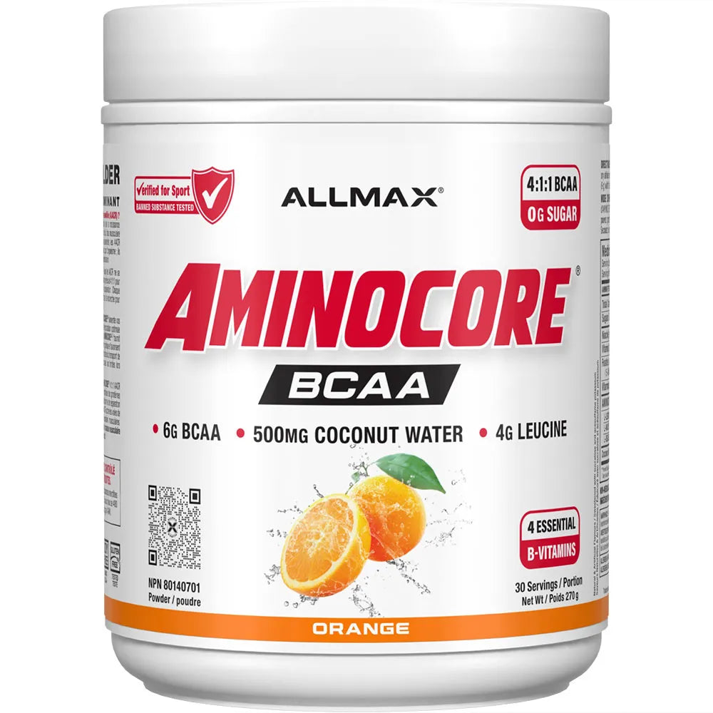 Allmax Aminocore new label white in white background