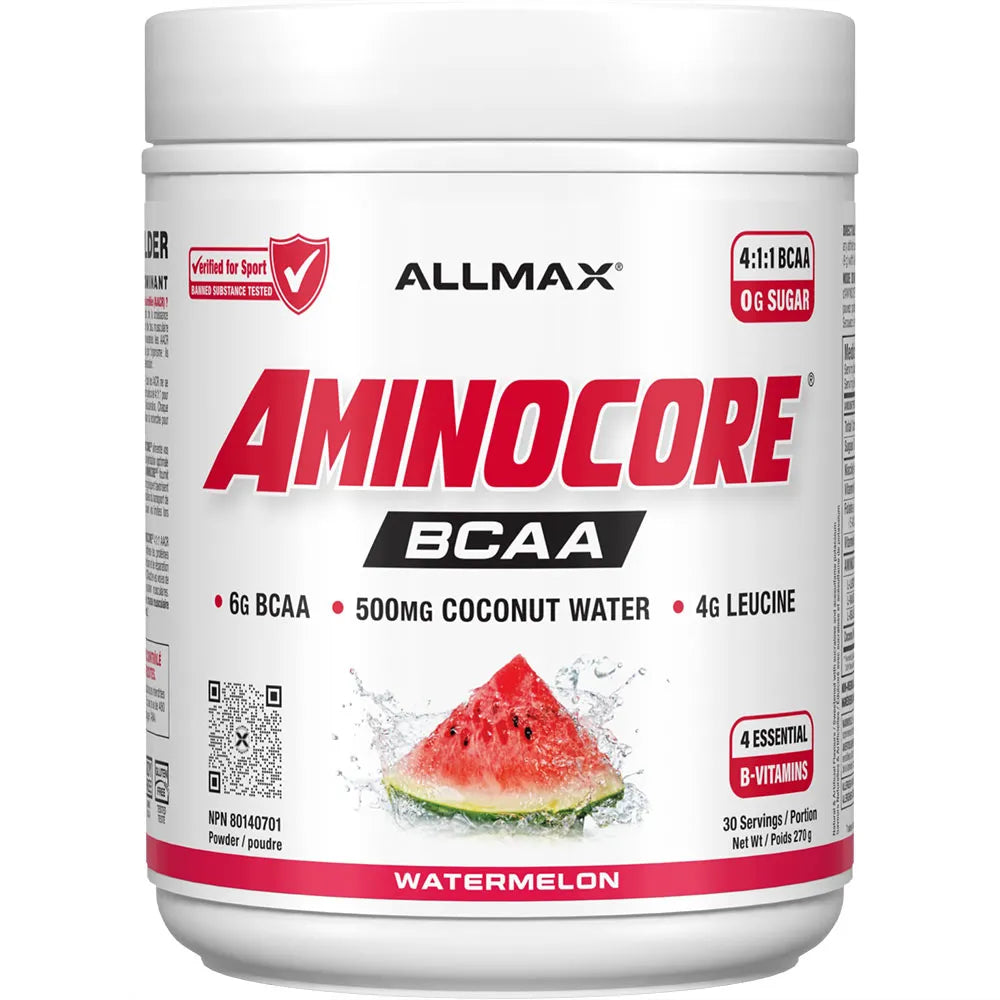 Allmax Aminocore new label white in white background