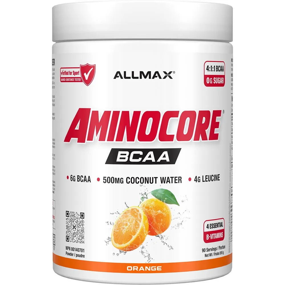 Allmax Aminocore new label white in white background