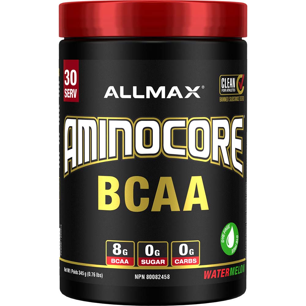 Aminocore 30 Serv by ALLMAX Nutrition in Water Melon Flavour and 345g Size.