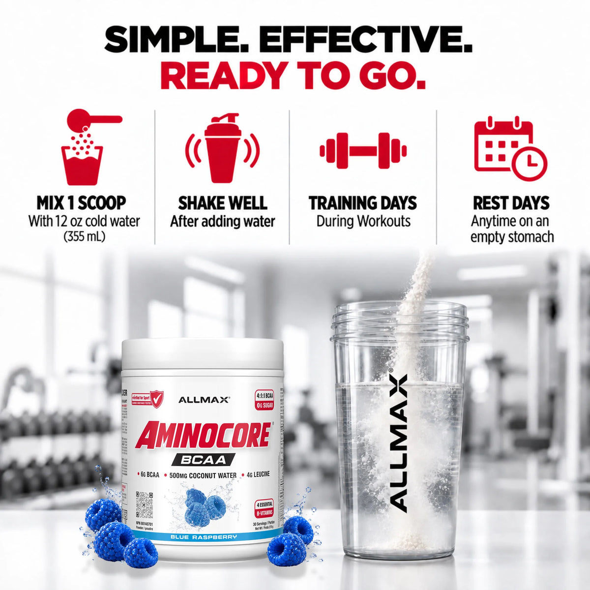 Aminocore : poudre de supplément BCAA