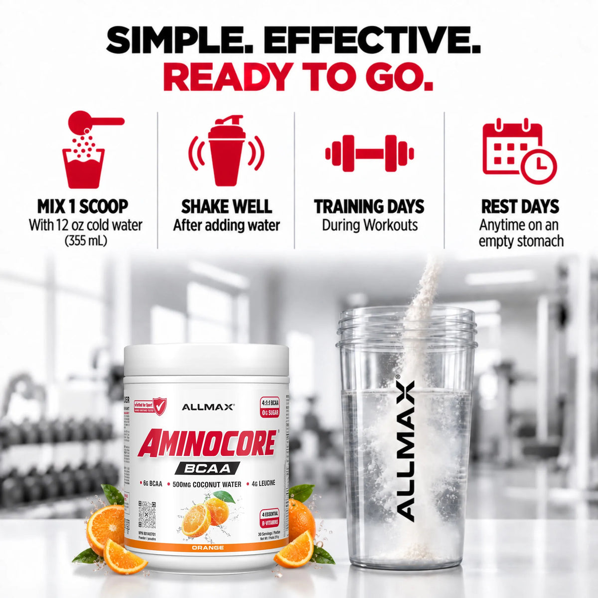Aminocore : poudre de supplément BCAA