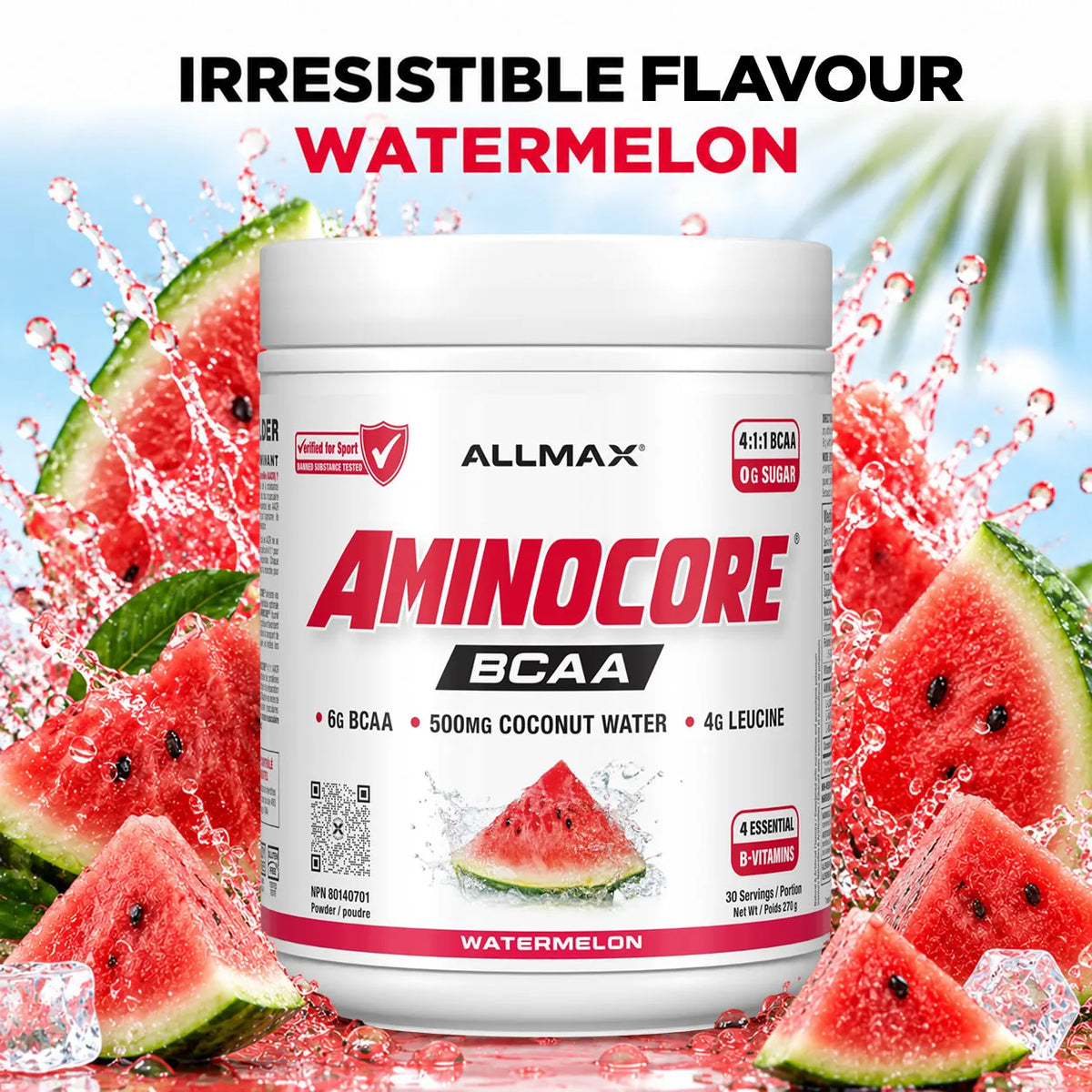 Aminocore : poudre de supplément BCAA