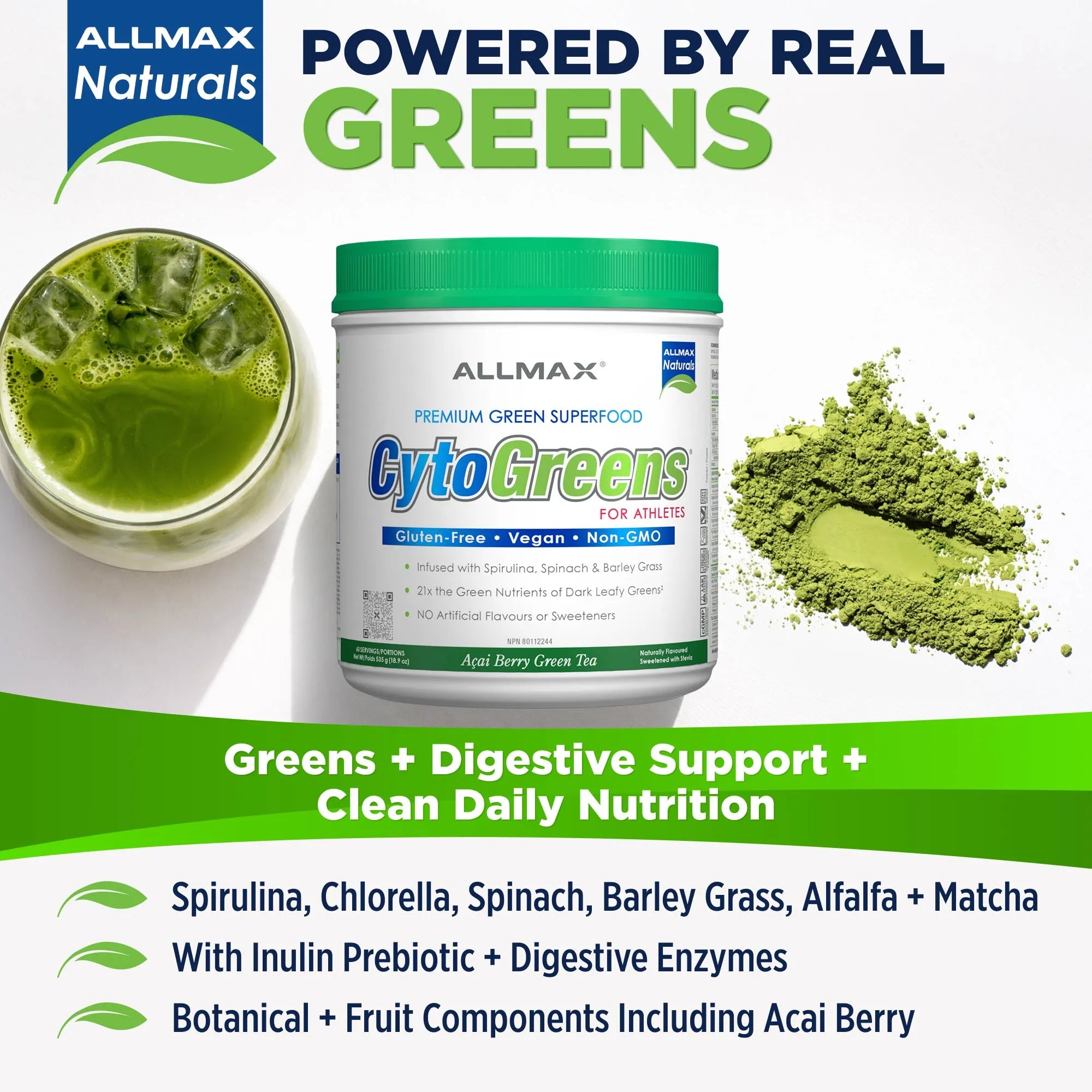 Cytogreens : poudre de légumes verts