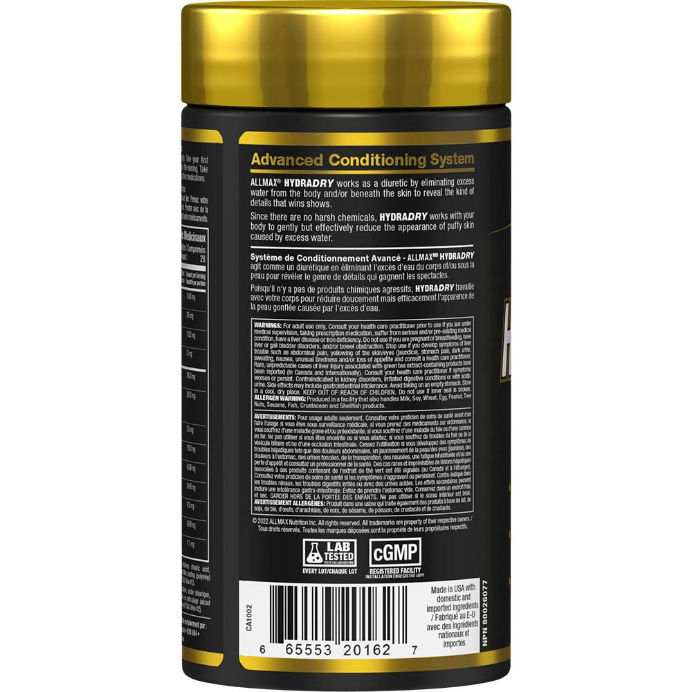 HydraDry by ALLMAX Nutrition in 84ct Size.