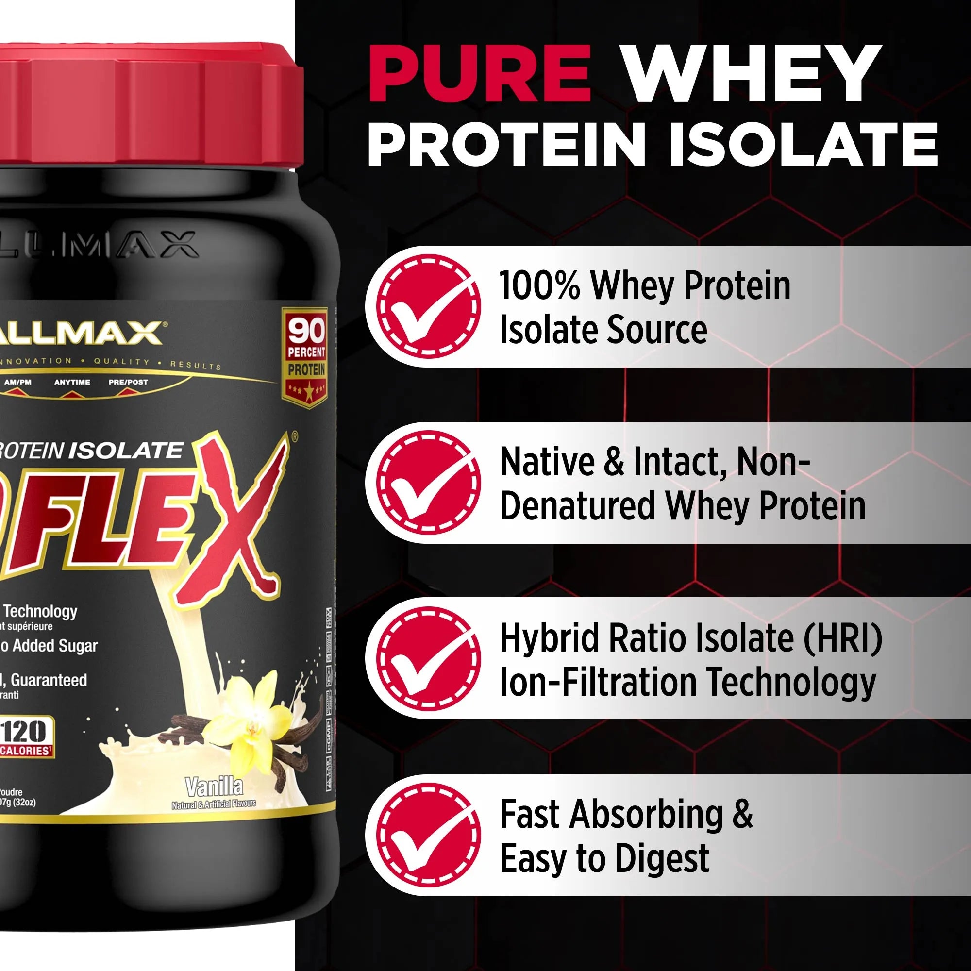 Isoflex: 100% Pure Whey Protein Isolate Powder