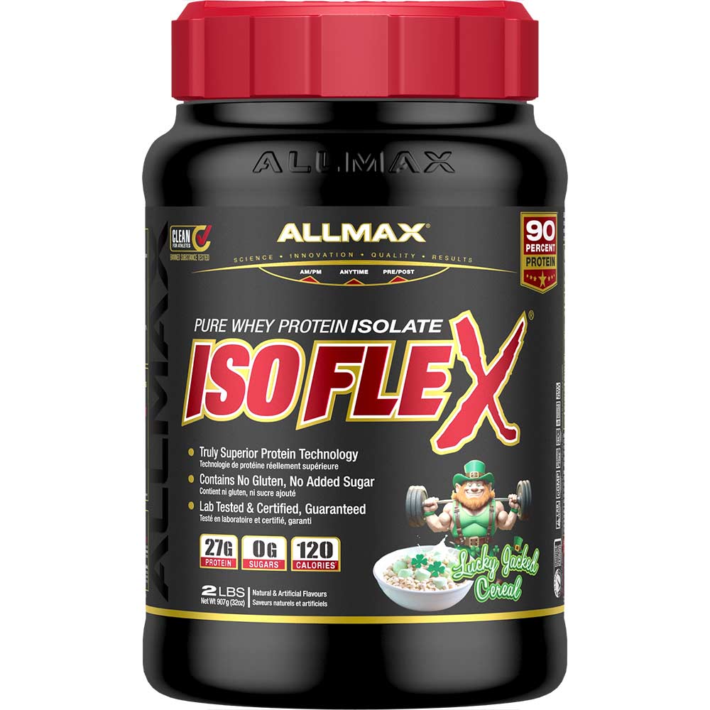 Isoflex by ALLMAX Nutrition in Lucky Cereal Flavour and 2lb Size.