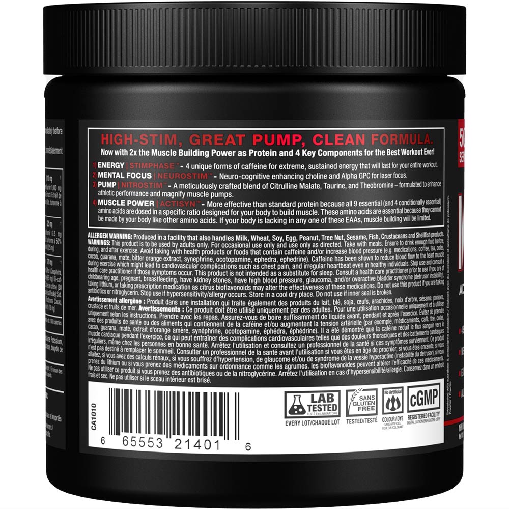 MusclePrime by ALLMAX Nutrition in White Raspberry Flavour and 266g Size.