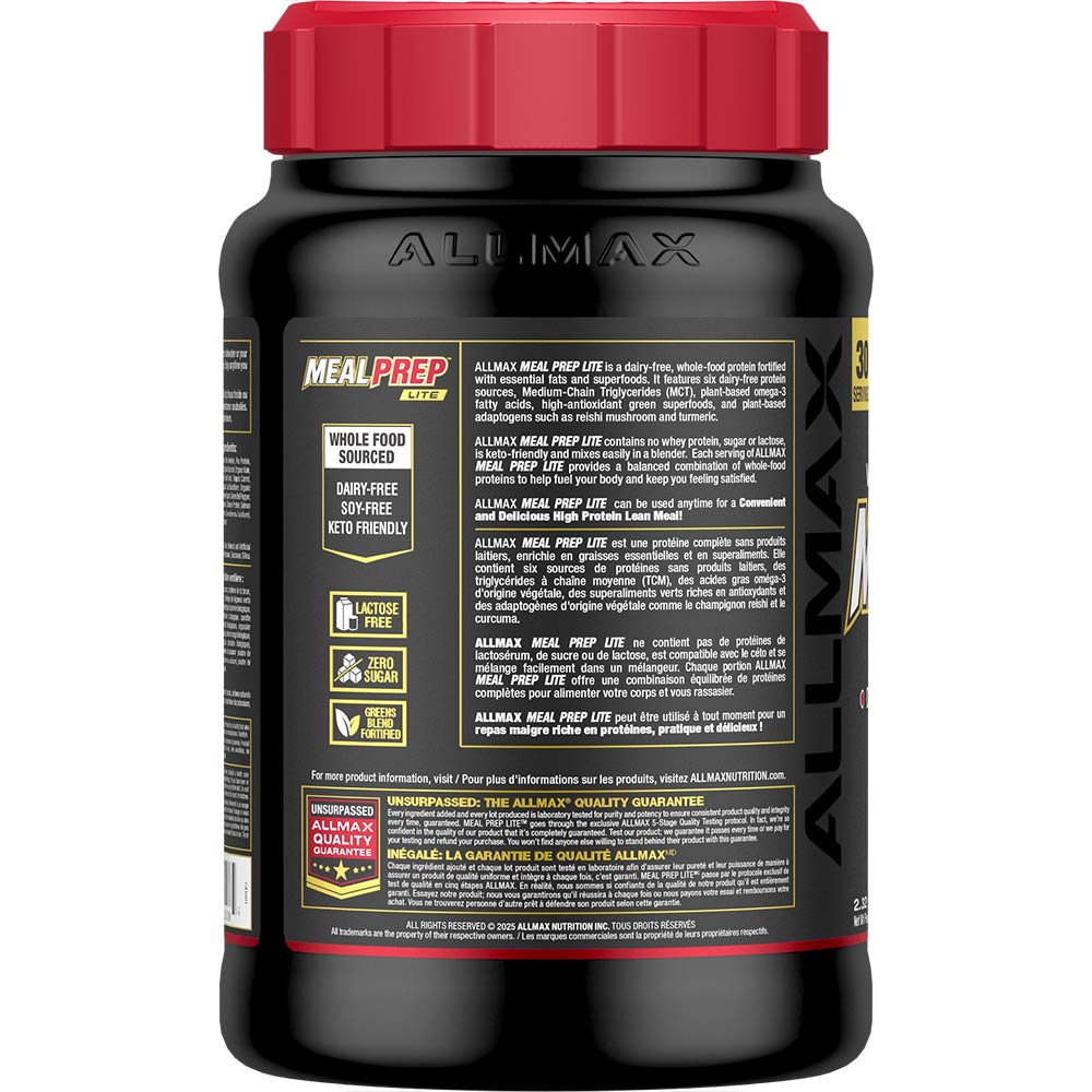 ALLMAX Meal Prep Lite supplement in Double Chocolate Fudge flavour.