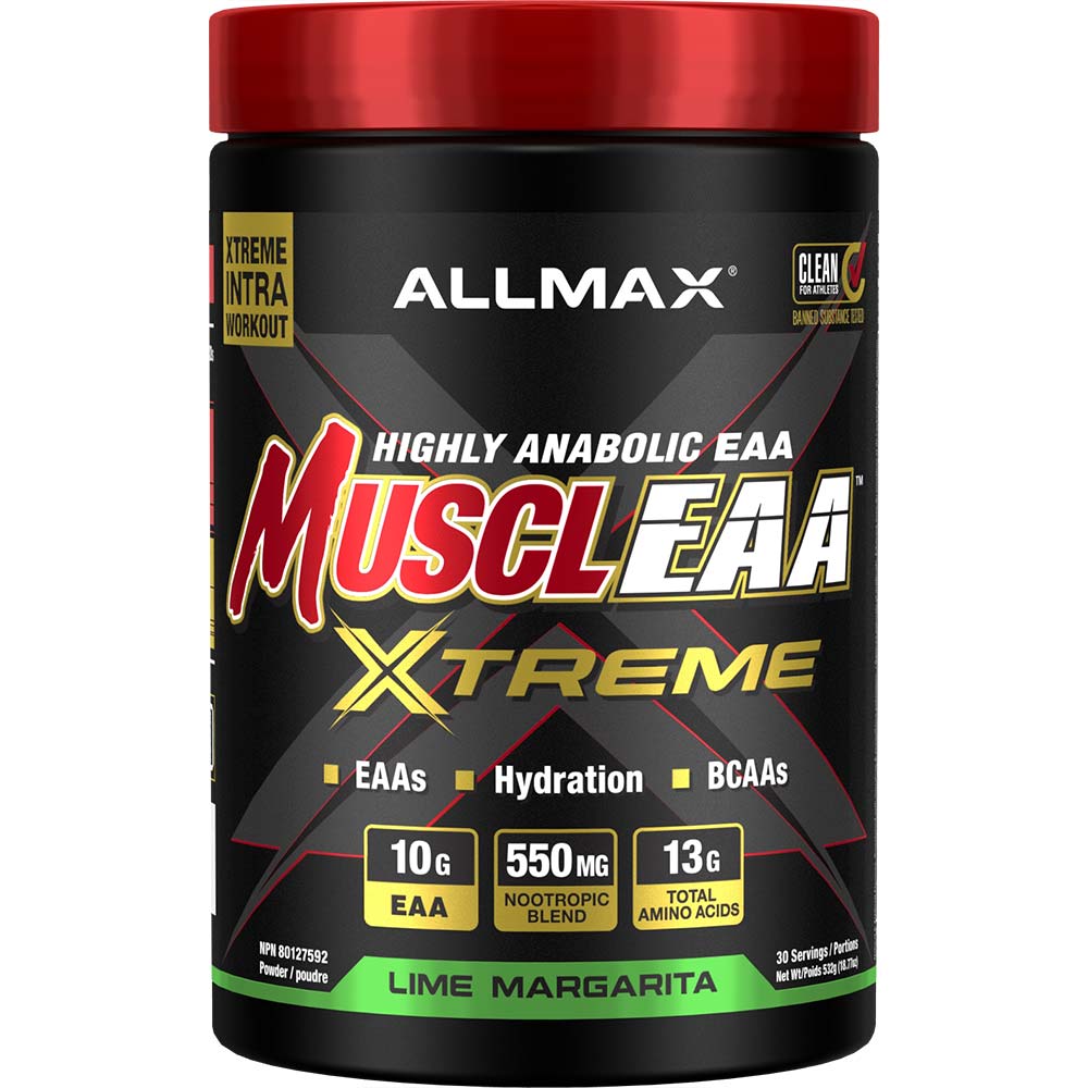 Muscle EAA Xtreme by ALLMAX Nutrition in Lime Margarita Flavour and 532g Size.