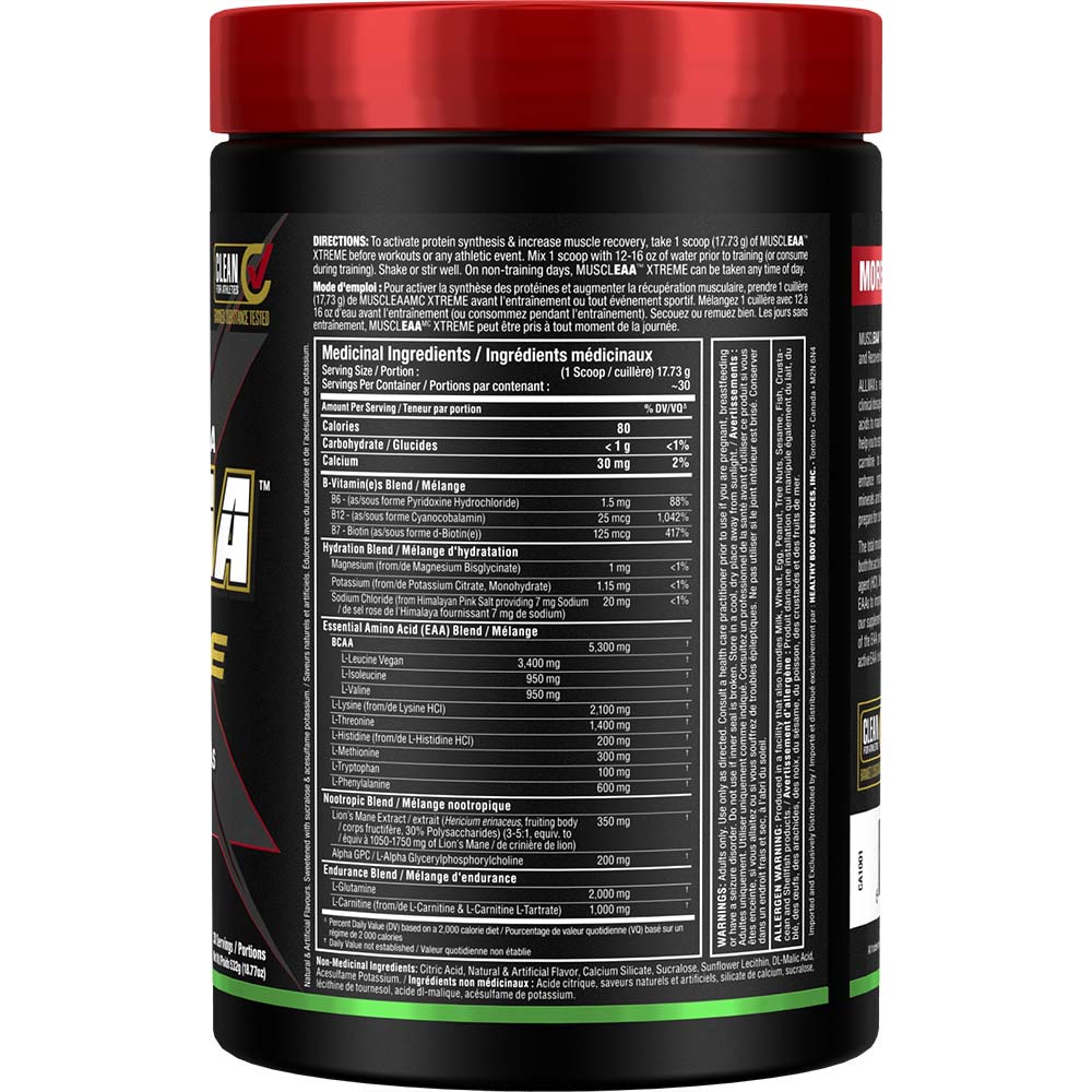 Muscle EAA Xtreme by ALLMAX Nutrition in Lime Margarita Flavour and 532g Size.SFP