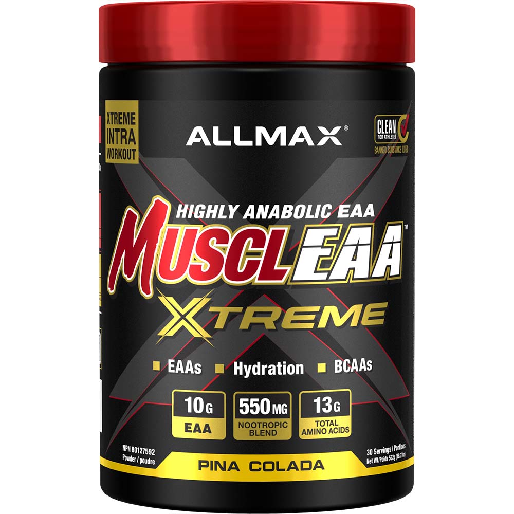Muscle EAA Xtreme by ALLMAX Nutrition in Pina Colada Flavour and 532g Size.