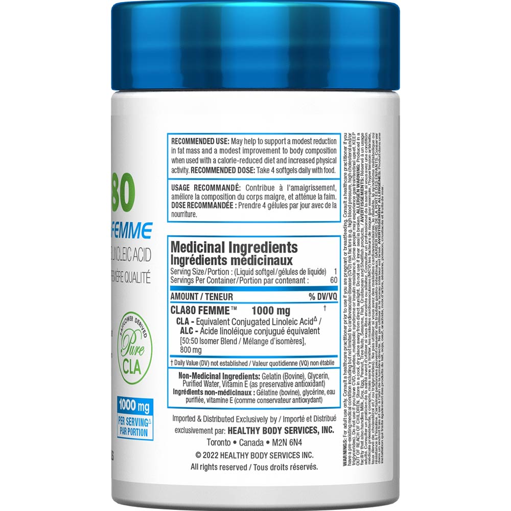 CLA 80 Femme  by ALLMAX Nutrition in 60 SoftGels SFP