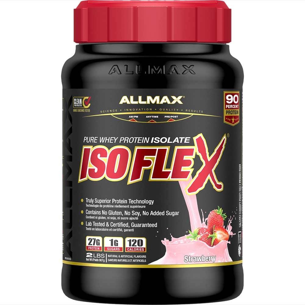 Isoflex: Whey Isolate Protein Powder allmaxnutrition 2 lb Strawberry