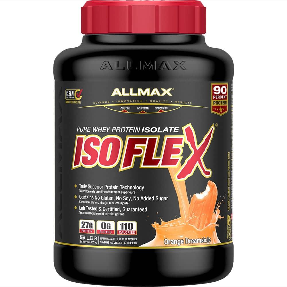 Isoflex: Whey Isolate Protein Powder allmaxnutrition 5 lb Orange Dreamsicle