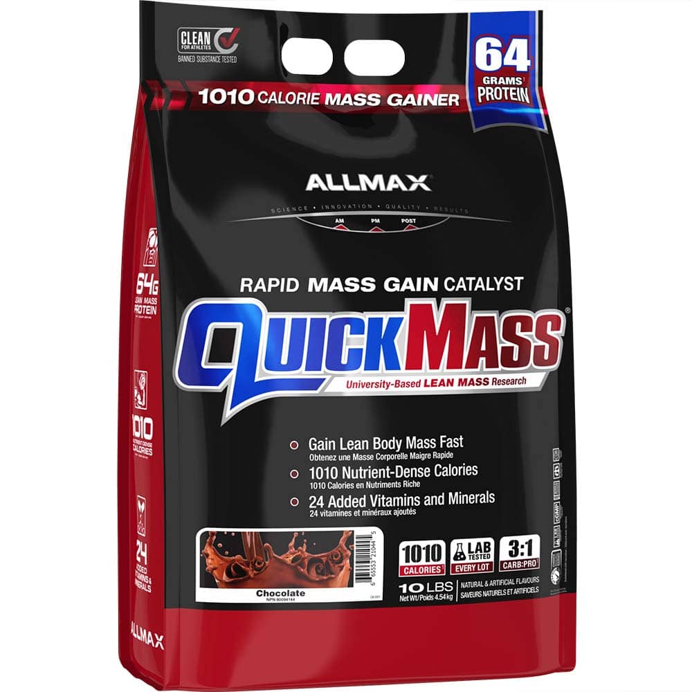 QuickMass Rapid Mass Gain Catalyst allmaxnutrition 10 lbs Chocolate