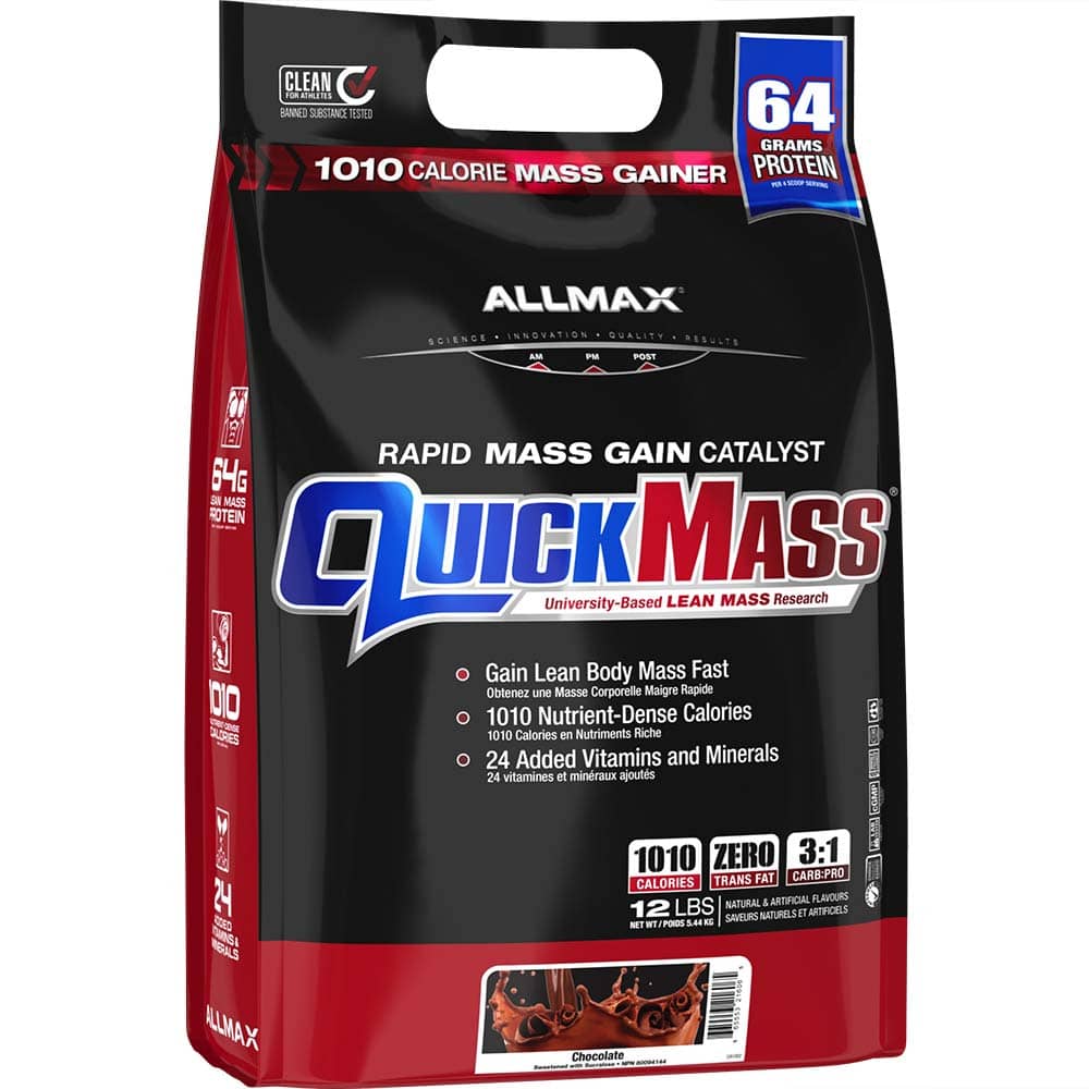 QuickMass Rapid Mass Gain Catalyst allmaxnutrition 12 lbs Chocolate