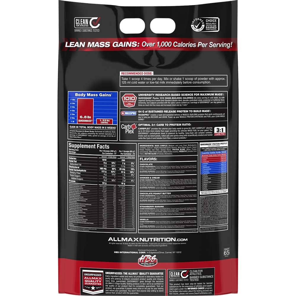 QuickMass Rapid Mass Gain Catalyst allmaxnutrition