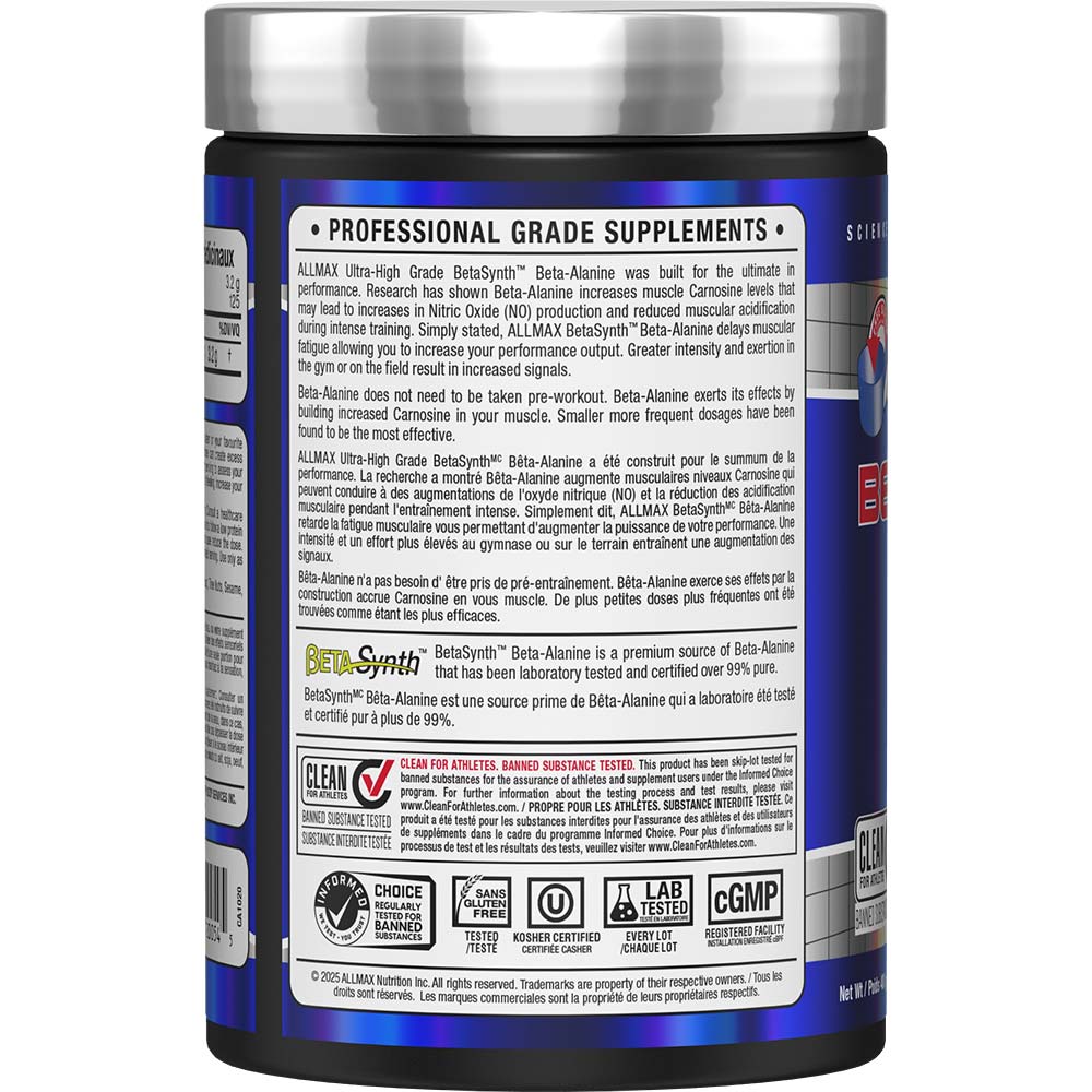 Allmax Nutrition Beta-Alanine Supplement in 400g size