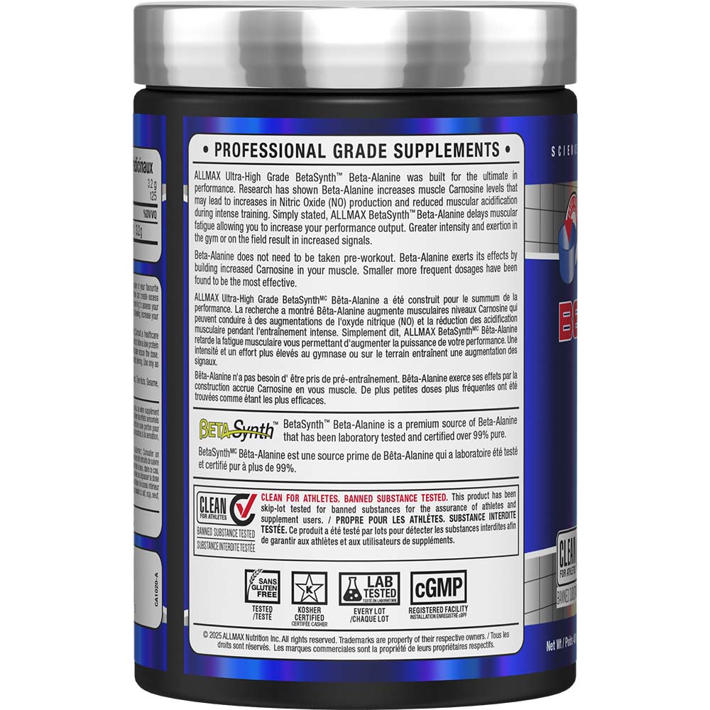 Allmax Nutrition Beta-Alanine Supplement in 400g size