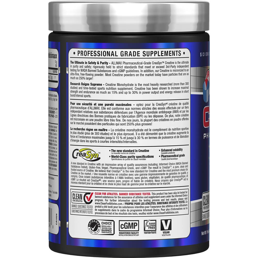Creatine by ALLMAX Nutrition in 400g Size.