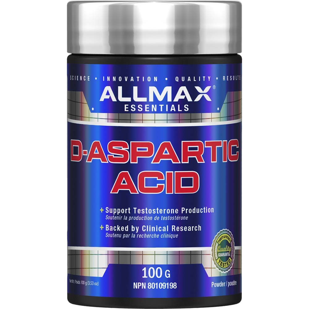 D-Aspartic Acid by ALLMAX Nutrition in 100g Size.