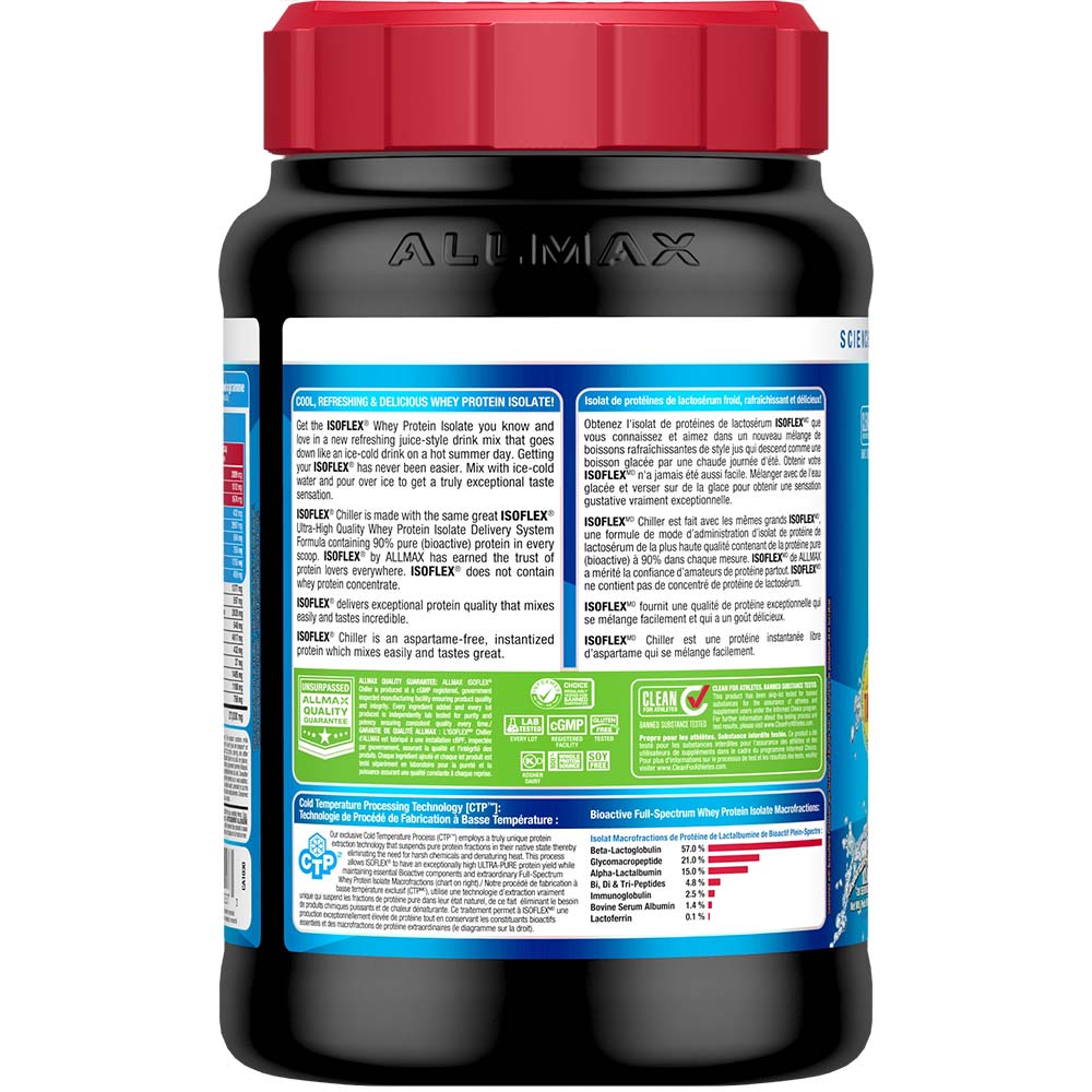Isoflex by ALLMAX Nutrition in Chiller Peach Flavour and 2lb Size. 