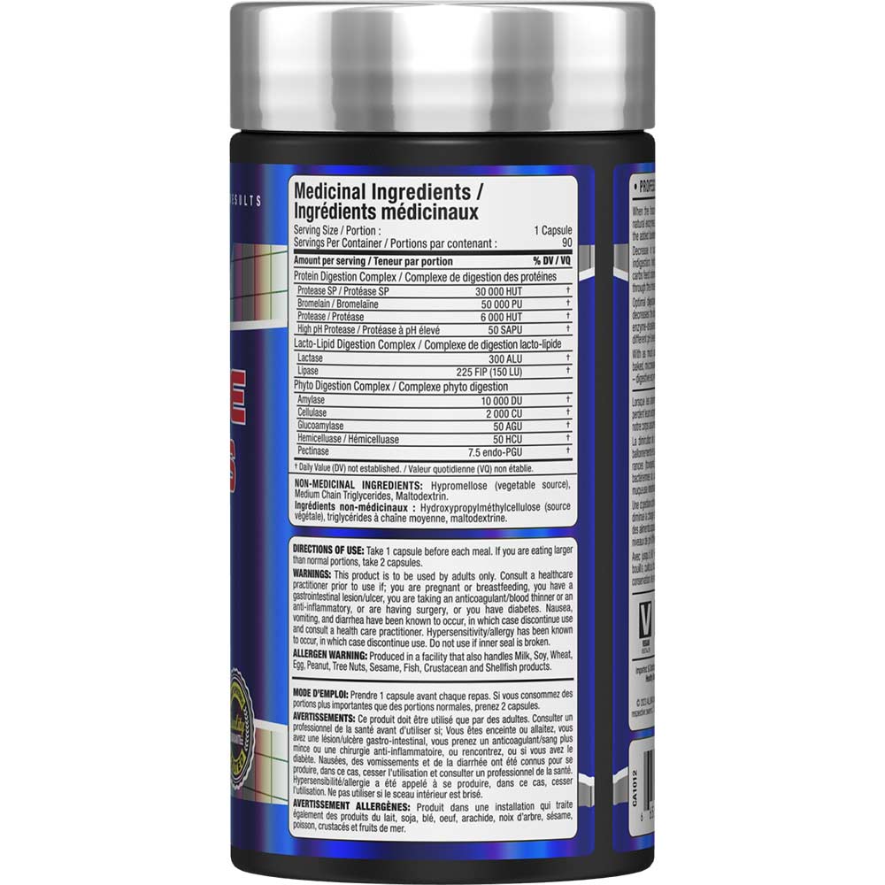 Digestive Enzymes by ALLMAX Nutrition in 90ct Size. SFP