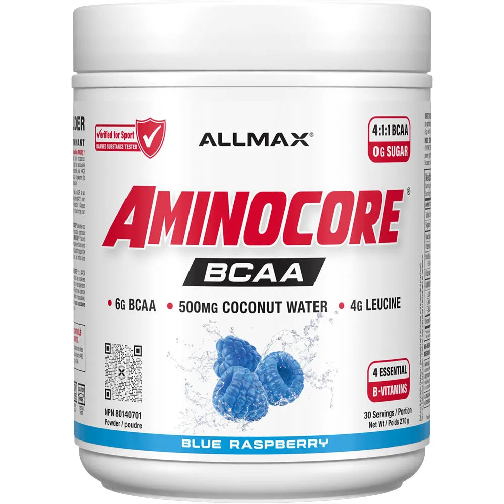 Allmax Aminocore new label white in white background