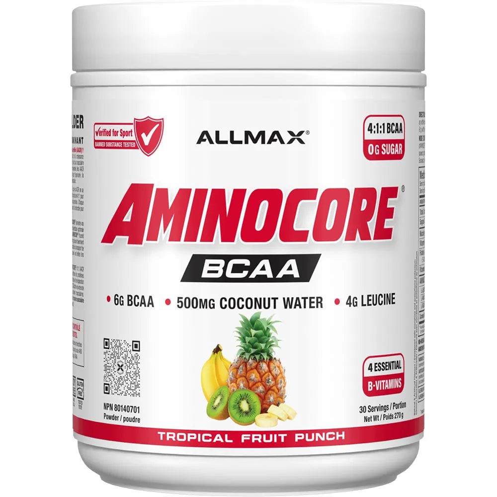 Allmax Aminocore new label white in white background