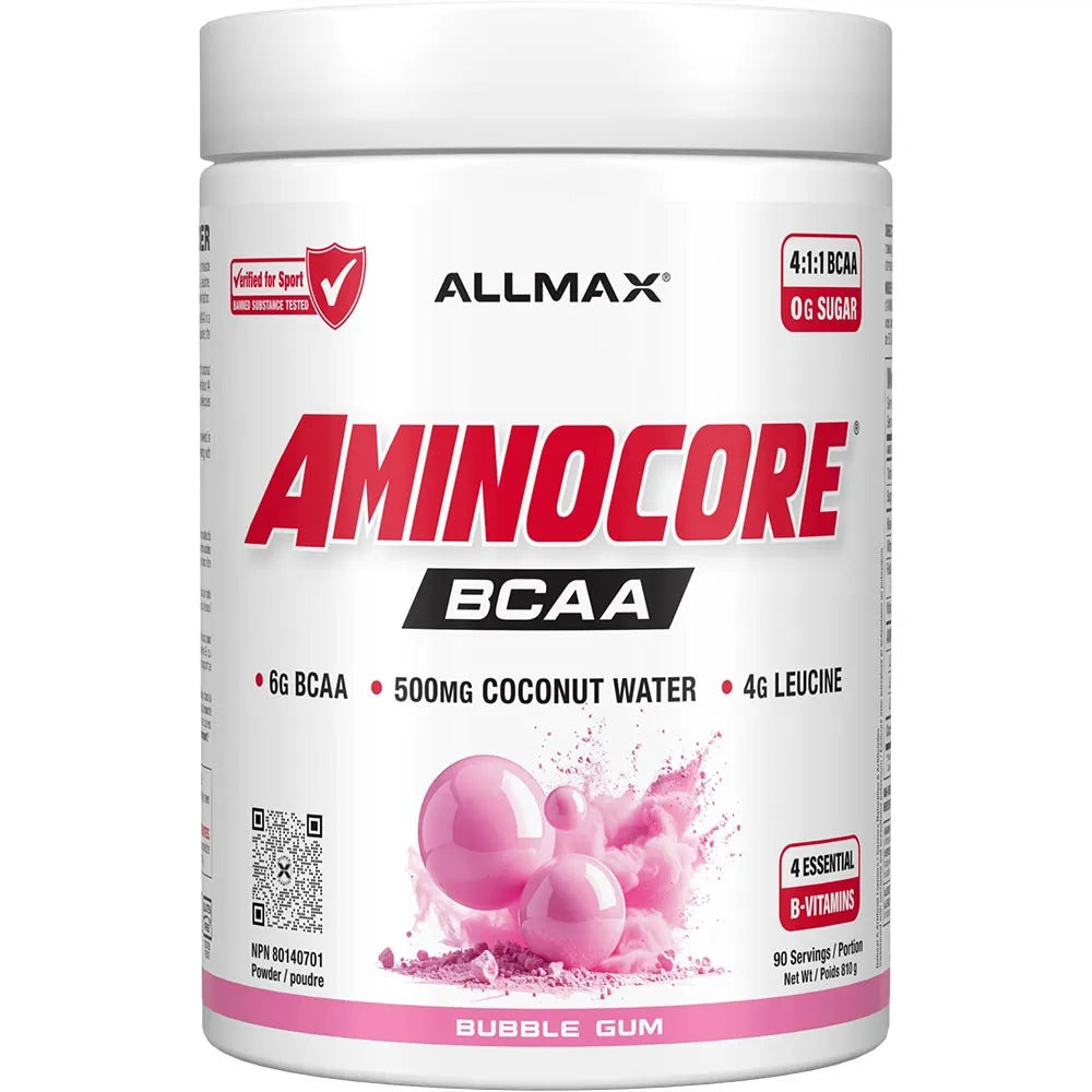 Allmax Aminocore new label white in white background