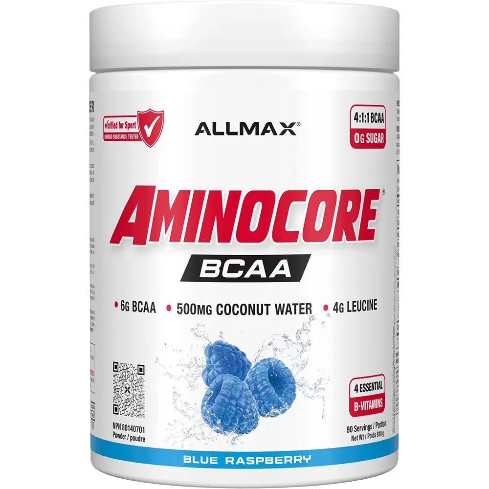 Allmax Aminocore new label white in white background