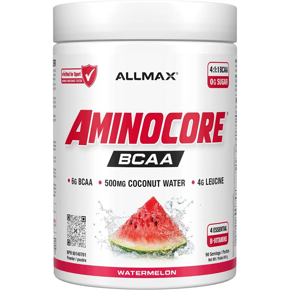 Allmax Aminocore new label white in white background